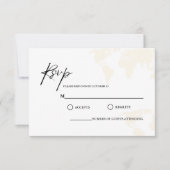 Bestemming Reizen thema Bruiloft RSVP Kaartje (Voorkant)