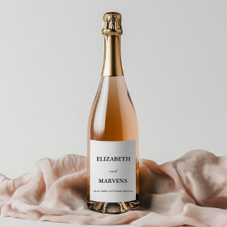 Bestemming Reizen Thema Bruiloft Sparkling Wijnetiket