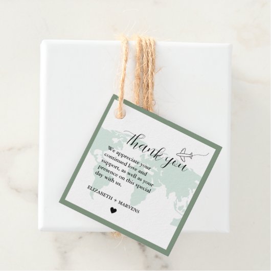 Bestemming Reizen Thema Bruiloft welkom Guess bag Bedankjes Labels (In situ)