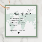 Bestemming Reizen Thema Bruiloft welkom Guess bag Bedankjes Labels (Voorkant)