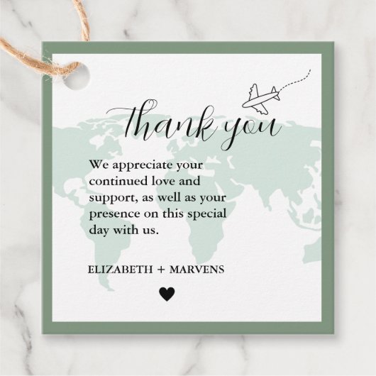 Bestemming Reizen Thema Bruiloft welkom Guess bag Bedankjes Labels (Voorkant)