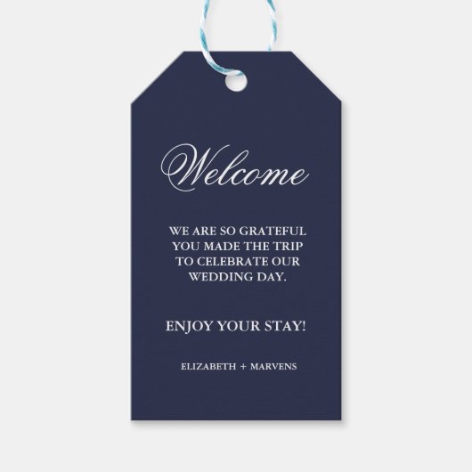 Bestemming Reizen Thema Bruiloft welkom Guess bag Cadeaulabel (Voorkant)