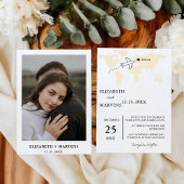 Bestemming Reizen thema wereldkaart Bruiloft Invit Kaart