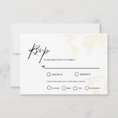 Bestemming Reizen Trouwthema RSVP Kaartje (Voorkant)