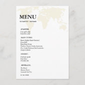 Bestemming Reizen Word bruiloft Vrijgezellenfeest Menu (Voorkant)