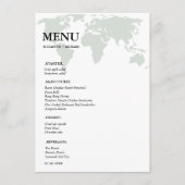 Bestemming Reizen Word bruiloft Vrijgezellenfeest Menu (Voorkant)