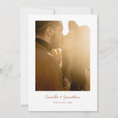 Bestemming Rustieke Foto Bruiloft Uitnodiging (Achterkant)