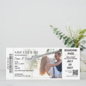 Bestemming Save the Date Huwelijksplan (Staand voorkant)