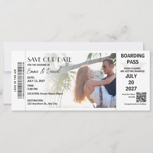 Bestemming Save the Date Huwelijksplan (Voorkant)