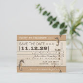 Bestemming Save the Date Seahorses briefkaarten (Staand voorkant)