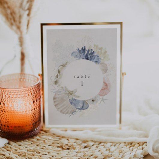 Bestemming Strand Bruiloft Tafel Nummer Kaart
