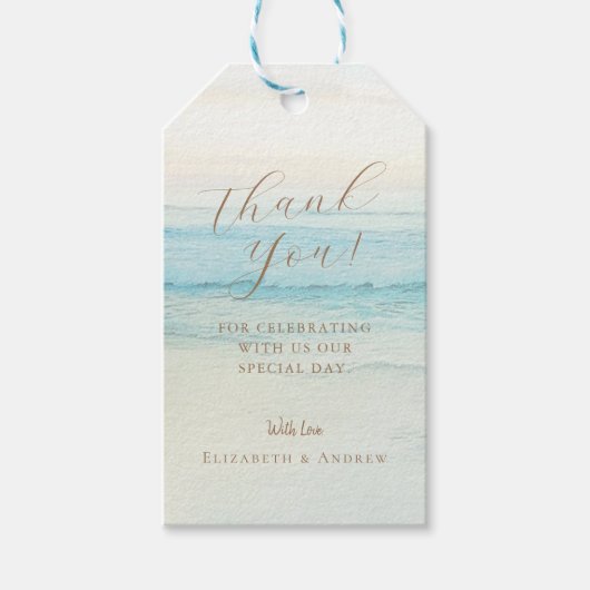 Bestemming Strand Huwelijk  Cadeaulabel (Voorkant)