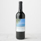 Bestemming Strand Huwelijk Proost Wijn Etiket (Voorkant)