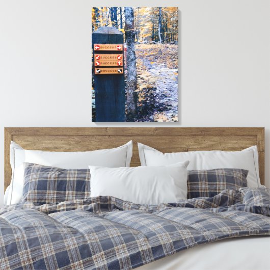 Bestemming "succes" canvas afdruk (Insitu (Slaapkamer))