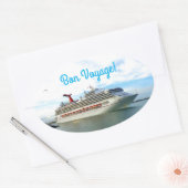 Bestemming Sunshine Bon Voyage Ovale Sticker (Envelop)