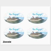 Bestemming Sunshine Bon Voyage Ovale Sticker (Vel)