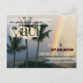 Bestemming Tropical Island Bewaar de datum Aankondigingskaart (Voorkant)