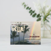 Bestemming Tropical Island  Bewaar de datum Aankondigingskaart (Staand voorkant)