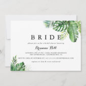 Bestemming Tropisch groen bruid Vrijgezellenfeest Kaart (Voorkant)