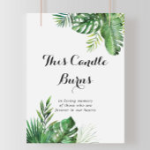 Bestemming Tropisch Groen Deze Kaars Brandt Bord Poster