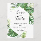 Bestemming Tropisch groen Sla de datum op Briefkaart (Voorkant)