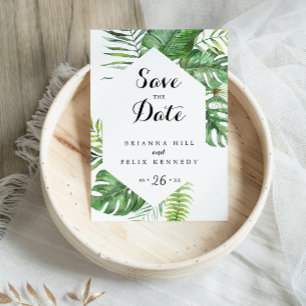 Bestemming Tropisch groen Sla de datum op Briefkaart