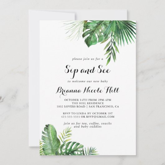 Bestemming Tropisch groen Snip en zie Kaart (Voorkant)