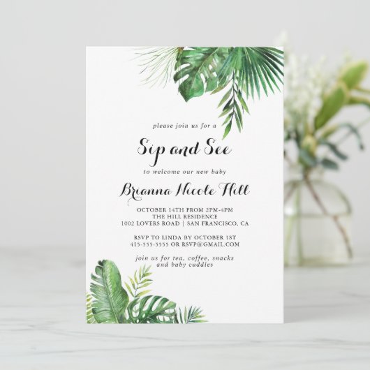 Bestemming Tropisch groen Snip en zie Kaart (Staand voorkant)