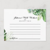 Bestemming Tropisch groen Trouwadvies Kaart (Voorkant)