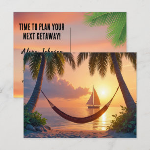 Bestemming tropische eilanden briefkaart