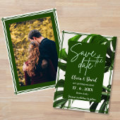 Bestemming Tropische Palmboom Save The Date Kaart