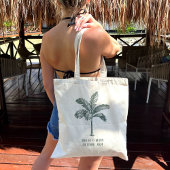 Bestemming Trouwdag Kleurrijke Palmboom Tote Bag