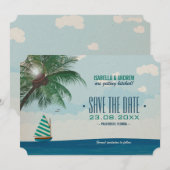 Bestemming Trouwdag Save the Date Kaart (Voorkant / Achterkant)