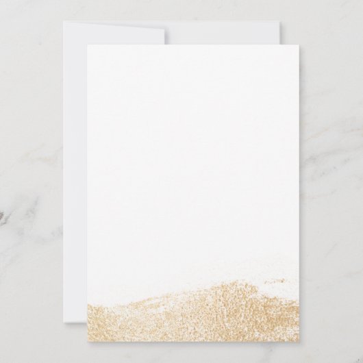 Bestemming Trouwdag Wereldkaart Gouden Uitnodiging (Achterkant)