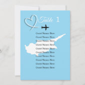 Bestemming Trouwen Cyprus Kaart Tabel Plan Kaart (Voorkant)