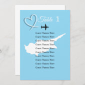 Bestemming Trouwen Cyprus Kaart Tabel Plan Kaart (Voorkant / Achterkant)