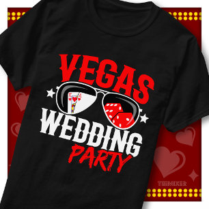 Bestemming Trouwen Las Vegas Bachelorfeest Ploeg T-shirt