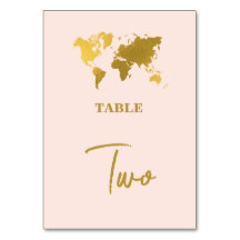 Bestemming Trouwfeest Wereld Paspoort Roze Goud