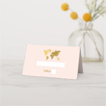 Bestemming Trouwfeest Wereld Paspoort Roze Goud