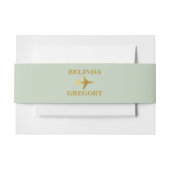 Bestemming Trouwfeest Wereld Paspoort Sage Groen G Uitnodigingen Wikkel (Voorkant Voorbeeld)