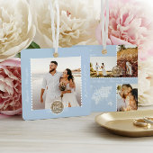 Bestemming Trouwkaart Pin Fotocollage Keepsake Metalen Ornament