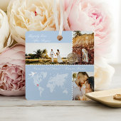 Bestemming Trouwkaart Pin Fotocollage Keepsake Metalen Ornament