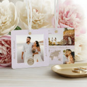 Bestemming Trouwkaart Pin Fotocollage Keepsake Metalen Ornament