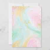 Bestemming Trouwlocatie Wereldkaart Pastel Uitnodi Kaart (Achterkant)