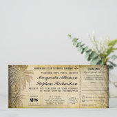 bestemming trouwtickets met RSVP Kaart (Staand voorkant)