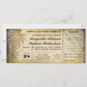 bestemming trouwtickets met RSVP Kaart (Voorkant)