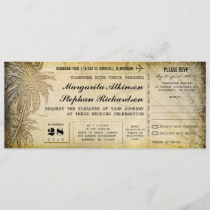 bestemming trouwtickets met RSVP Kaart