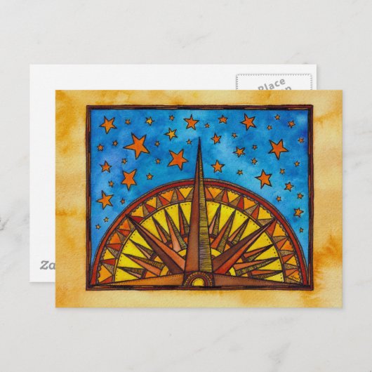 Bestemming, universum briefkaart (Voorkant / Achterkant)