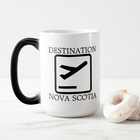 bestemming van de mok Nova Scotia-bier aan de oost (Met donut)