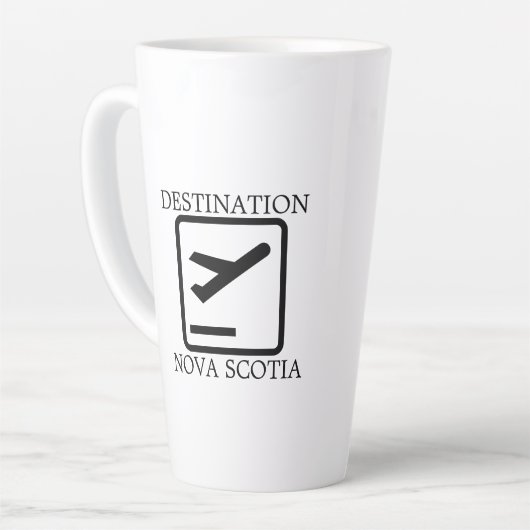 Bestemming van de reissleepboot Nova Scotia aan de Latte Mok (Linkerhoek)